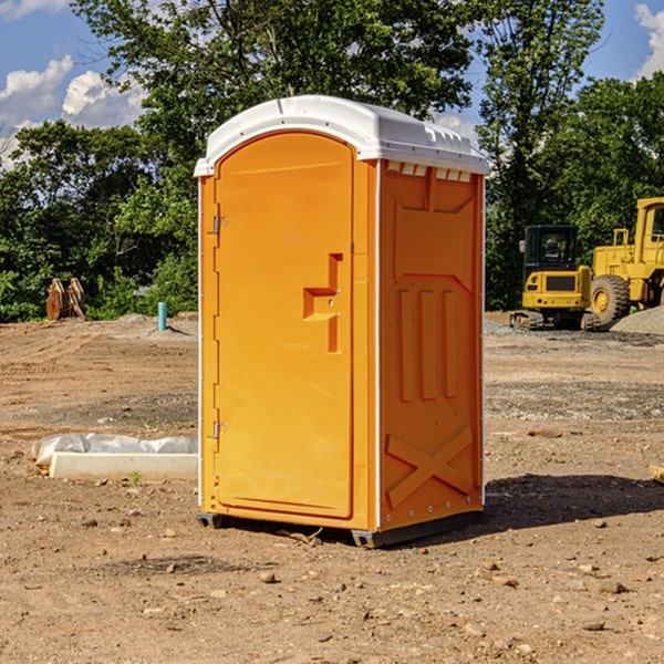 how often are the porta potties cleaned and serviced during a rental period in Lupton